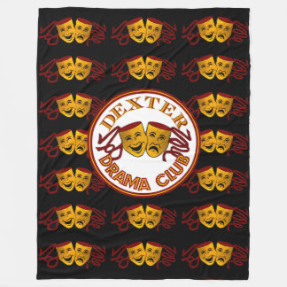 Dexter Drama Large Fleece Black w/ tragedy masks Blanket