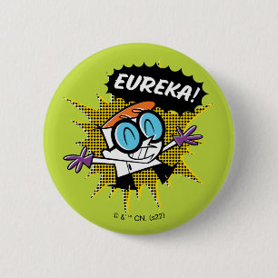 Dexter "Eureka!" Halftone Callout Graphic 6 Cm Round Badge