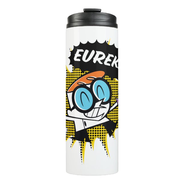 Dexter "Eureka!" Halftone Callout Graphic Thermal Tumbler (Front)