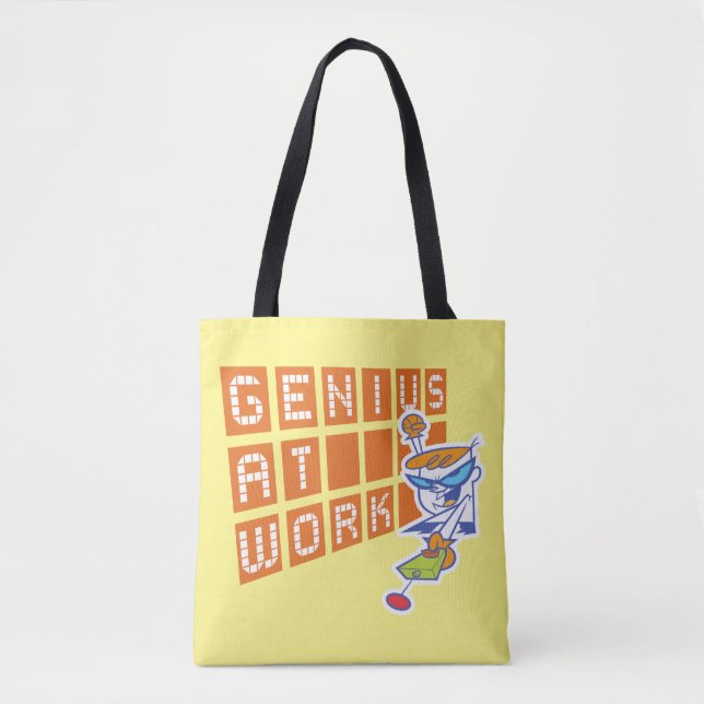 Dexter "Genius At Work" Tote Bag (Front)