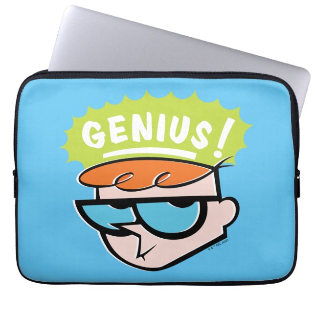 Dexter "Genius" Callout Graphic Laptop Sleeve (Front)