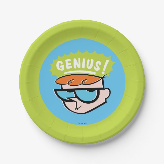 Dexter "Genius" Callout Graphic Paper Plate (Front)