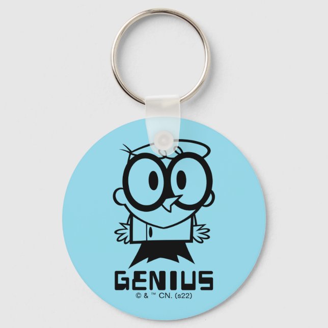 Dexter "Genius" Outline Graphic Key Ring (Front)