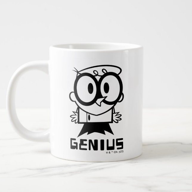 Dexter "Genius" Outline Graphic Large Coffee Mug (Left)