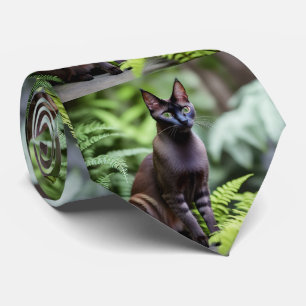 Dexter The Black Siamese Cat, Neck Tie