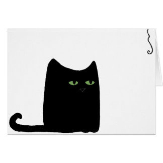 Dexter the Fat Black Cat Card (customisable)