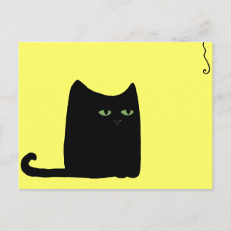 Dexter the Fat Black Cat Postcard (customisable)