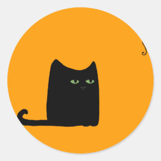 Dexter the Fat Black Cat Sticker (customisable)