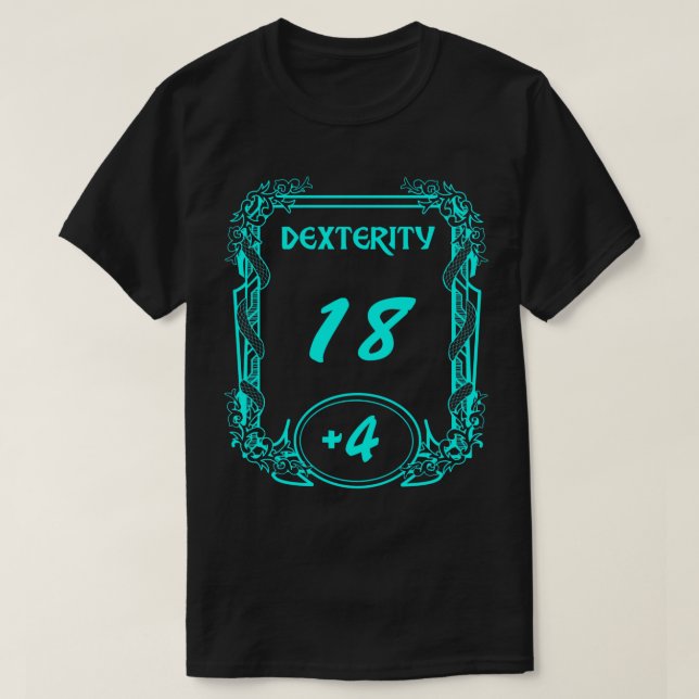 Dexterity Stat T-Shirt (Design Front)