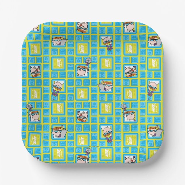 Dexter's Laboratory Experiments Pattern Paper Plate (Front)