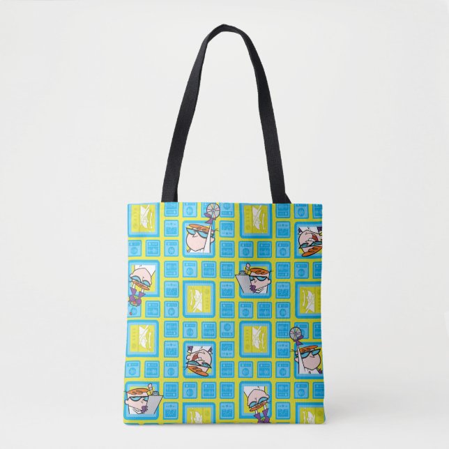 Dexter's Laboratory Experiments Pattern Tote Bag (Front)