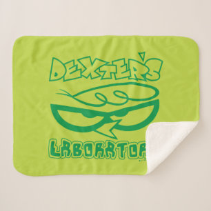 Dexter's Laboratory Face Logo Sherpa Blanket