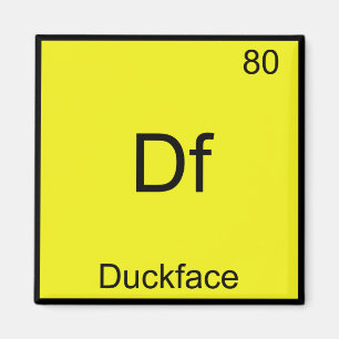 Df - Duckface Element Symbol Meme Funny Chemistry Magnet
