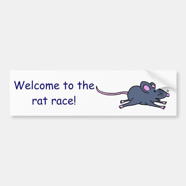 DF- zzzmouse1c, Welcome to therat race! Bumper Sticker (Front)