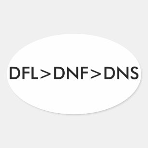 DFL > DNF > DNS OVAL STICKER