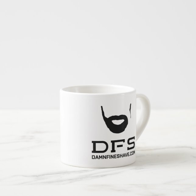 DFS white espresso mug (Front Right)
