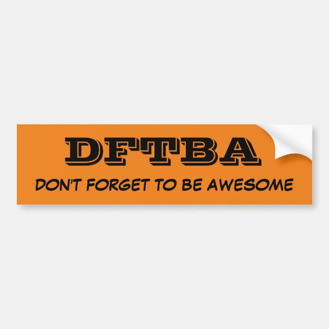 DFTBA BUMPER STICKER (Front)