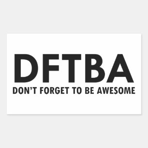 DFTBA RECTANGULAR STICKER