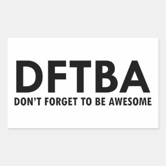 DFTBA RECTANGULAR STICKER