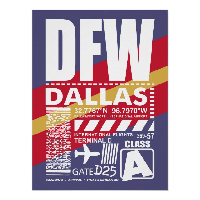 DFW Dallas Airport Poster (Front)