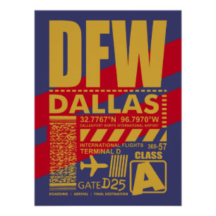 DFW Dallas Airport Poster