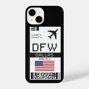 DFW Dallas, Texas Airport Boarding Pass - USA iPhone 14 Case