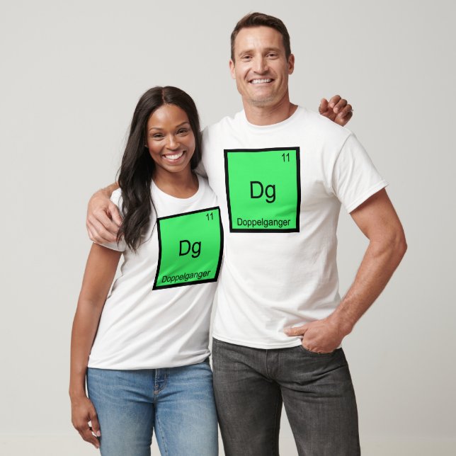 Dg - Doppelganger Funny Chemistry Element Symbol T-Shirt (Unisex)
