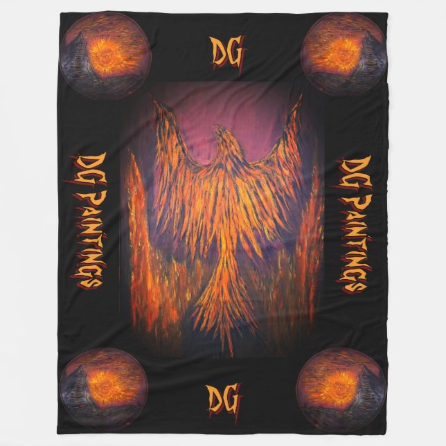 DG Fire Phoenix  Fleece Blanket (Front)