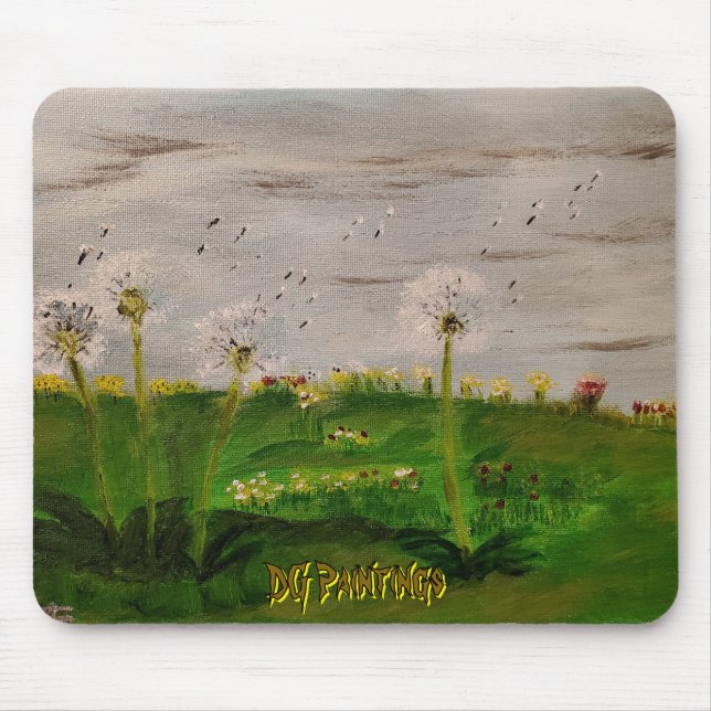 DG Paintings Dandelion Field Mouse Mat (Front)