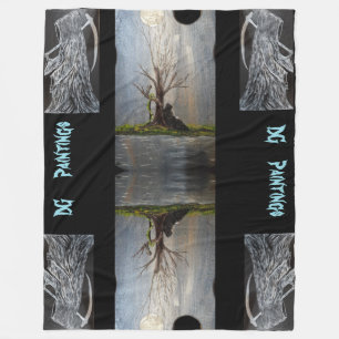 DG Paintings Resting Reaper Fleece Blanket