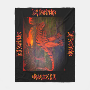 DG Paintings Stalking Dinosaur Fleece Blanket