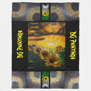 DG Paintings Sunflower Fields Blanket