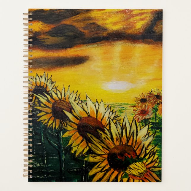 DG Paintings Sunflower Fields  Planner (Front)