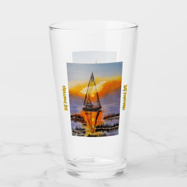 DG Paintings Sunrise Sail Glass (Front)