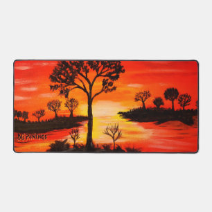 DG Paintings Sunset Lake Desk Mat