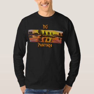 DG Paintings Sunset reflections long sleeve (2) T-Shirt