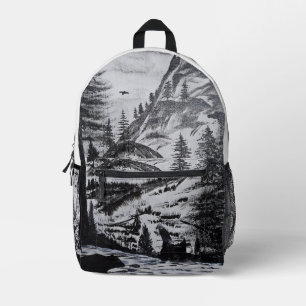 DG Paintings Wild Mountain Printed Backpack