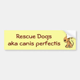 DG- Rescue Dogs, aka canis perfectis Bumper Sticker