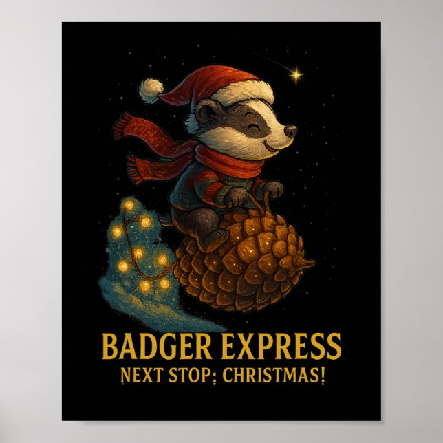 Dger Express Next Stop Christmas Kids Design  Poster (Front)