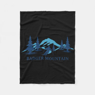 Dger Mountain Washington Ski Resort Skiing Skier Fleece Blanket