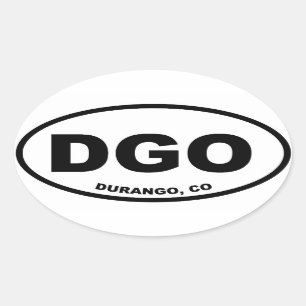 DGO Durango Colorado Oval Sticker