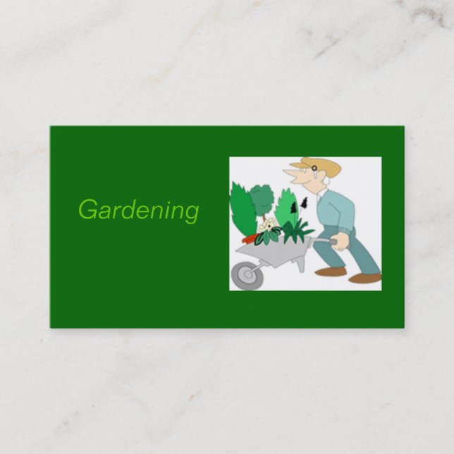 dh_landscape_clipart[1], Gardening Business Card (Front)