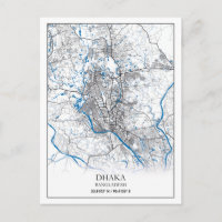 Dhaka Bangladesh City Map Travel Simple Minimal