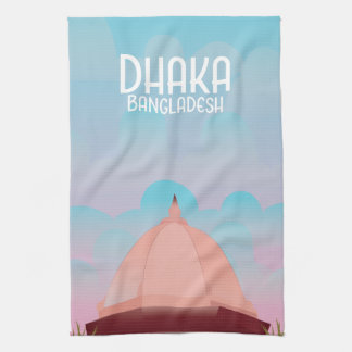 Dhaka Bangladesh Vintage style travel poster. Tea Towel