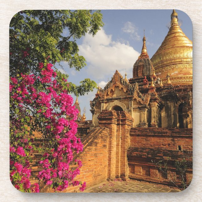 Dhamma Yazaka Pagoda at Bagan (Pagan), Myanmar Coaster (Front)