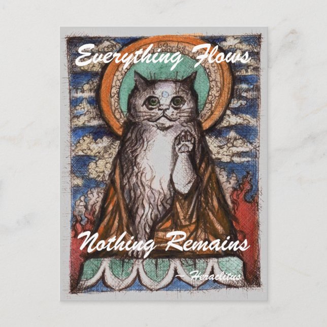 Dharma Cat Impermanence Postcard (Front)