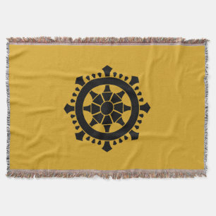 Dharma chakra throw blanket
