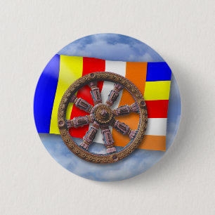 Dharma-Wheel 6 Cm Round Badge