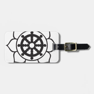 Dharma Wheel Lotus Luggage Tag