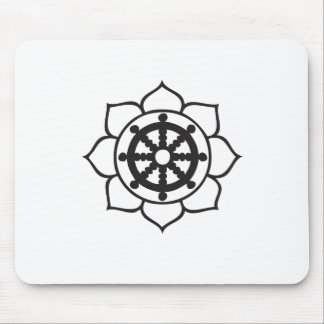 Dharma Wheel Lotus Mouse Mat